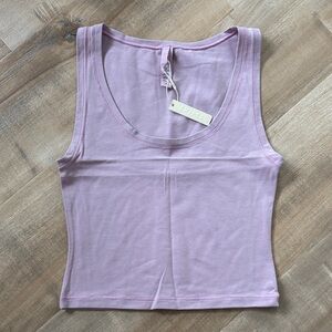 Skims Cotton Jersey Tank in Orchid